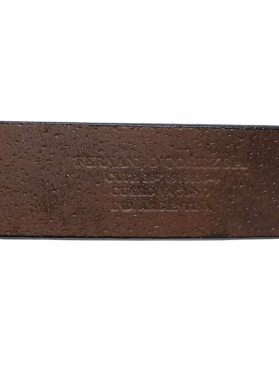 Brown Leather Belt 105 cm 40-42 With Brass Buckle Made Argentina #D-26i main image 7